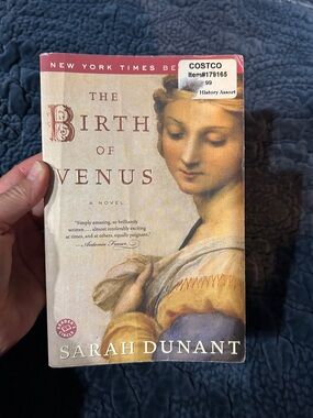 The Birth of Venus by Sarah Dunant - Beige, Gold, Blue Cover